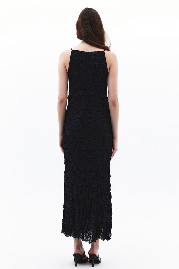 Oxxo Vestido comprido de renda preto