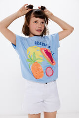 Springfield Kids Camiseta lentejuelas ni&ntilde;a kaki