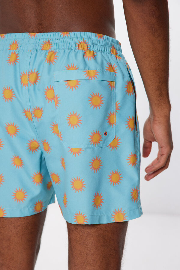 Springfield Bañador estampado flores turquesa