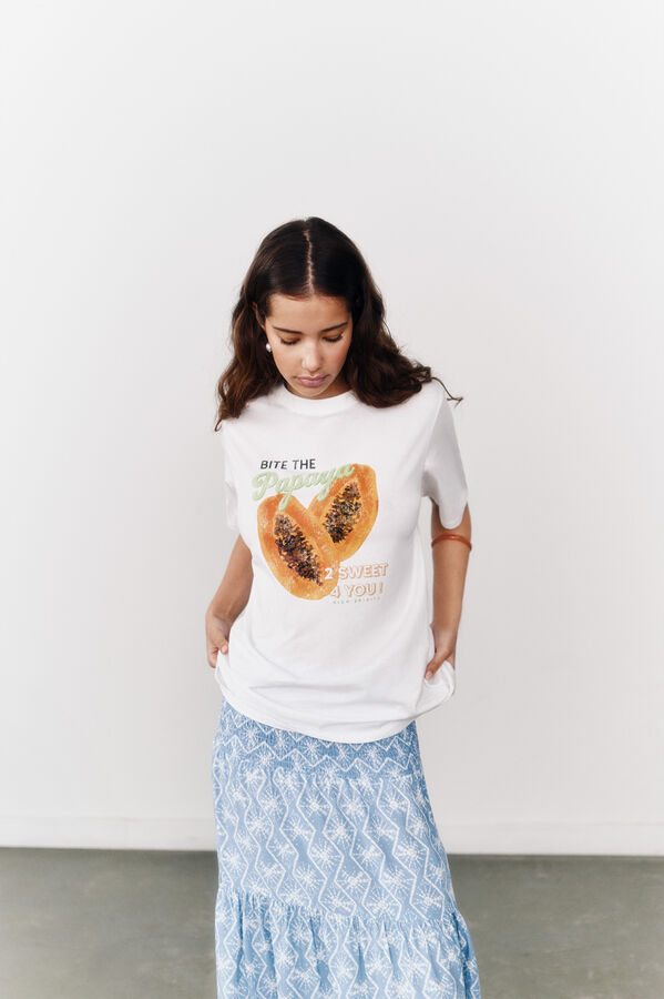 High Spirits Papaya t-shirt blanco