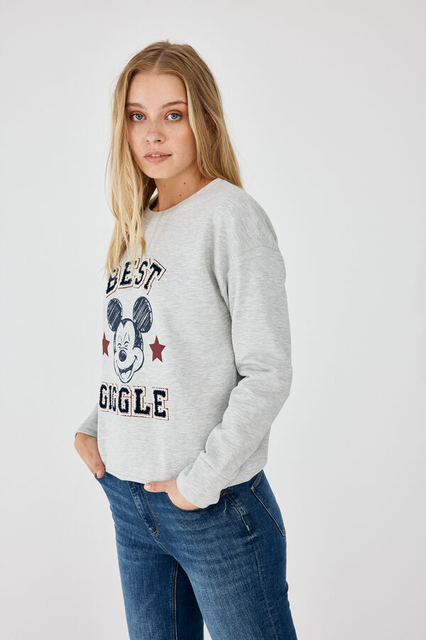 Springfield Sudadera "Best Giggle" Mickey gris oscuro