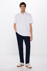 Springfield Calças chino cor corte comfort slim fit azul