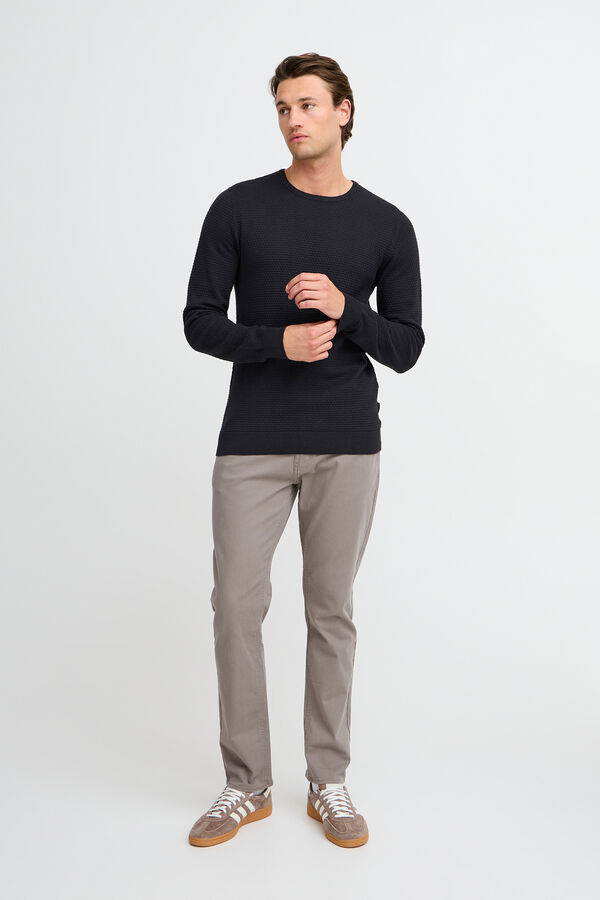Blend Camisola de gola redonda preto