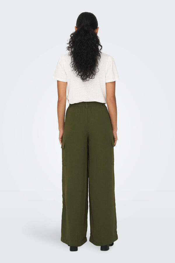 Springfield Pantalón cargo fluido verde