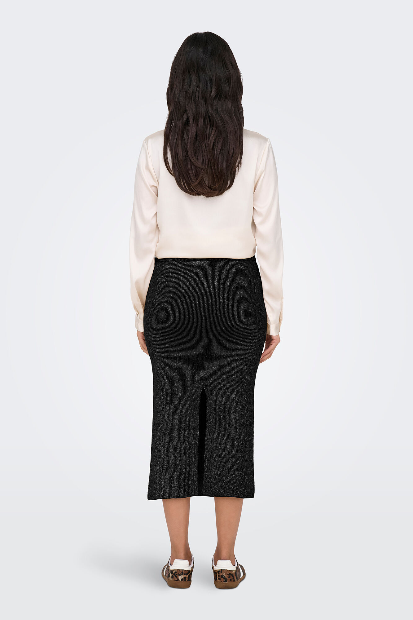 Only Falda midi de punto