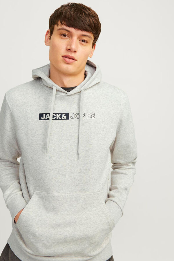 Jack & Jones Sudadera capucha gris