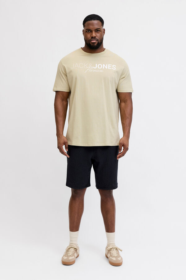 Jack & Jones PLUS T-shirt estampada com logo preto