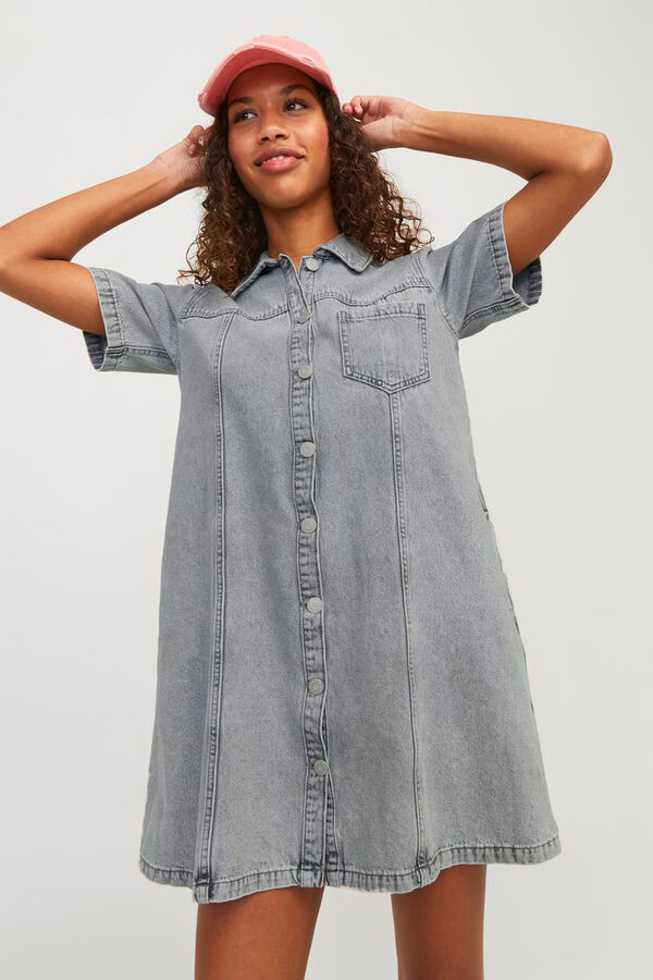 Jack & Jones Vestido vaquero corto gris