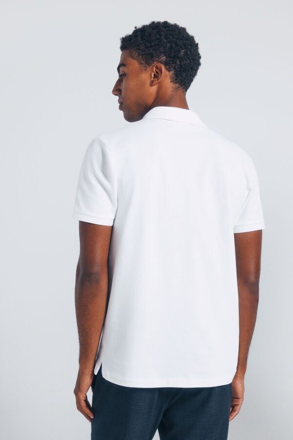 Springfield Polo piqu&eacute; slim fit branco