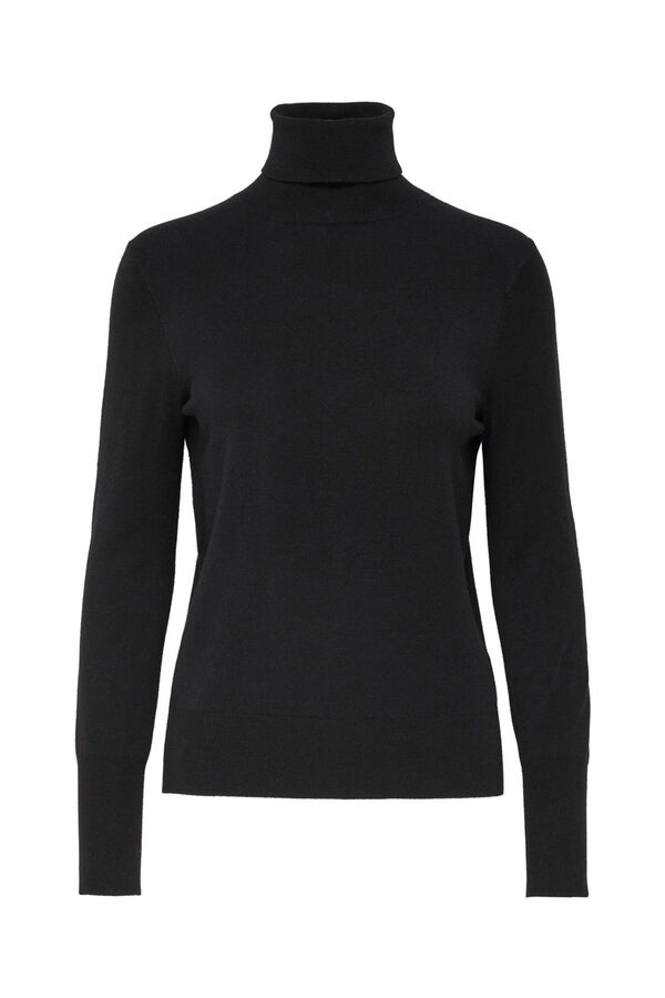 Only Jersey de cuello vuelto negro