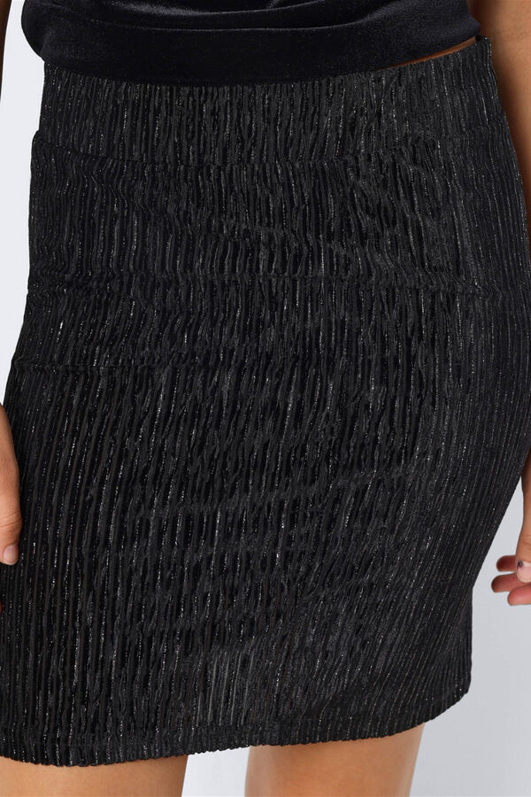 Noisy May Falda canale con lurex negro