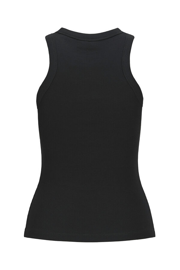 Jack & Jones Top com alças caneladas preto