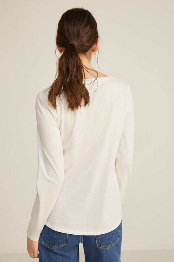 Springfield T-shirt Bimat&eacute;ria Crochet castanho