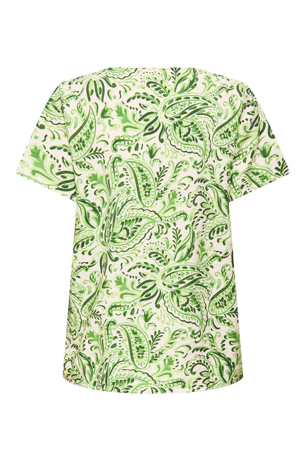 JDY T-shirt manga curta estampada branco