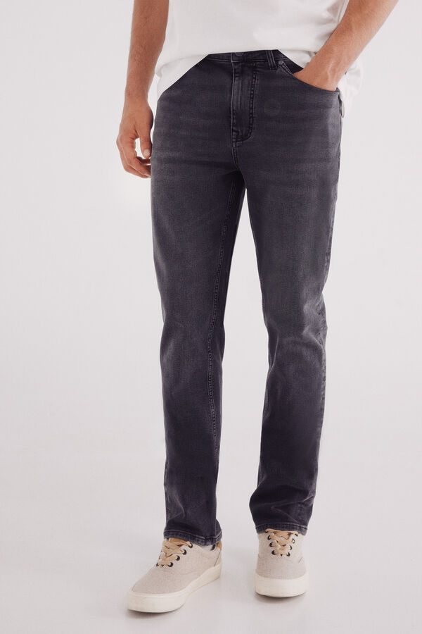 Springfield Cal&ccedil;a jeans slim cinza escuro cinzento