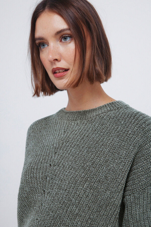 Springfield Jersey chenilla lurex kaki