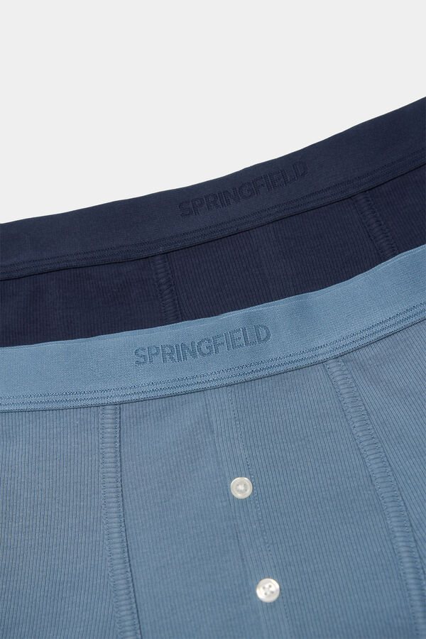 Springfield Pack 2 boxers em rib azul