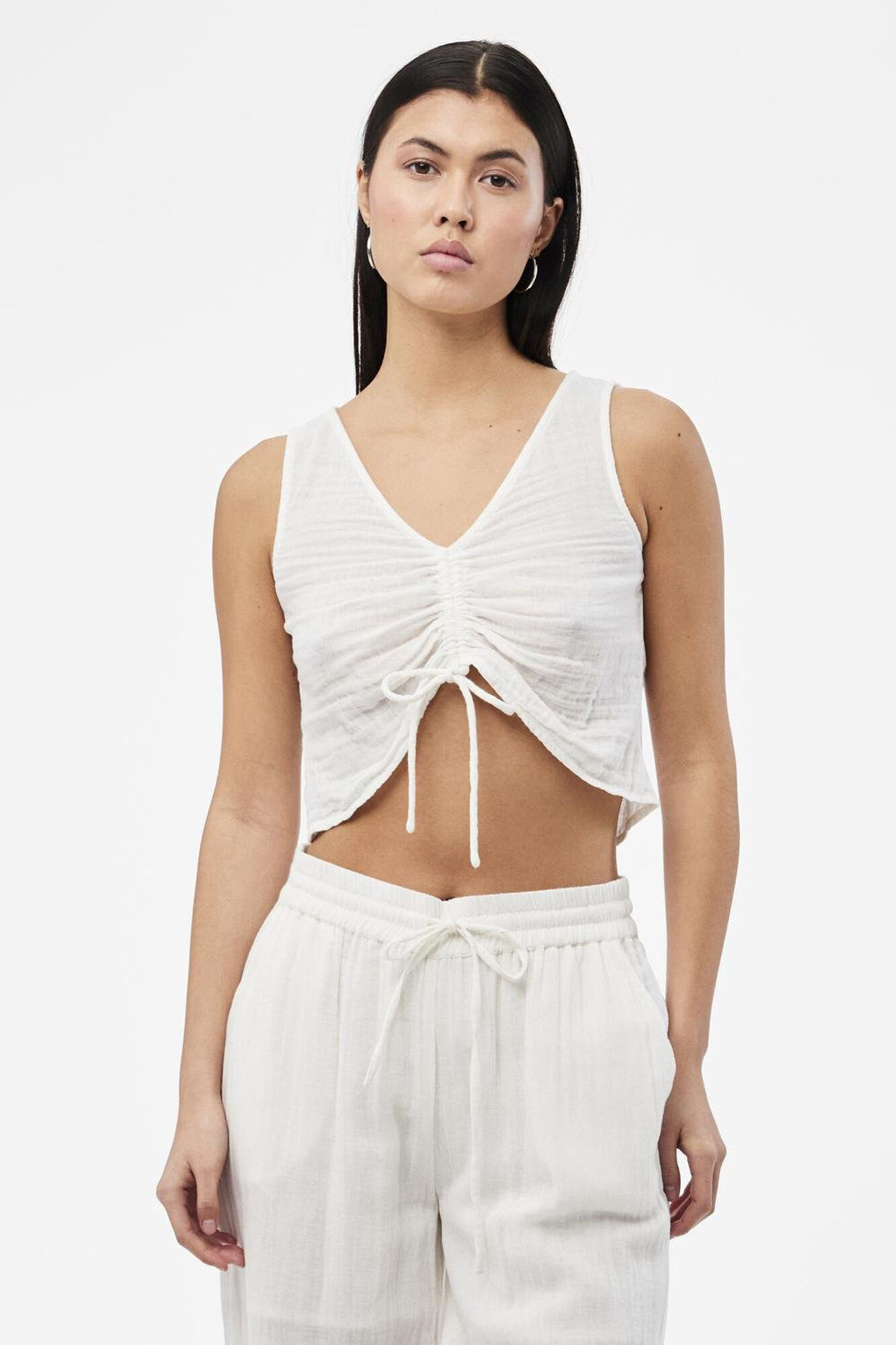 Pieces Top sem mangas 100% algod&atilde;o