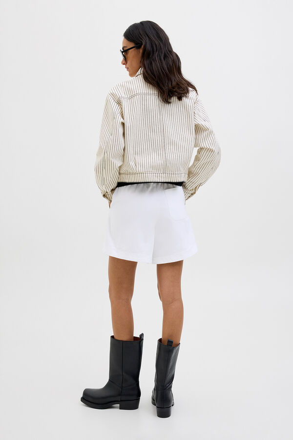 Jack & Jones Camiseta justa curta branco