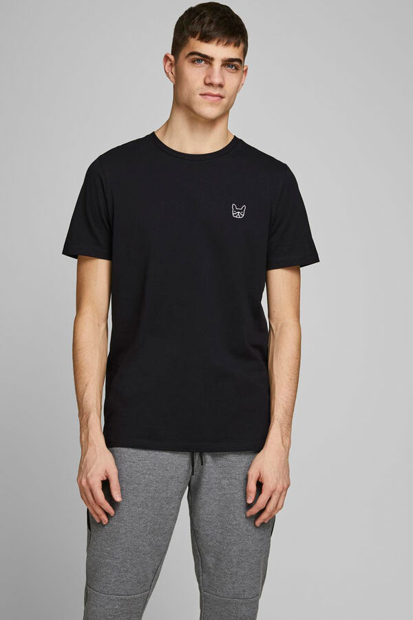 Jack & Jones Camiseta slim fit algod&oacute;n negro
