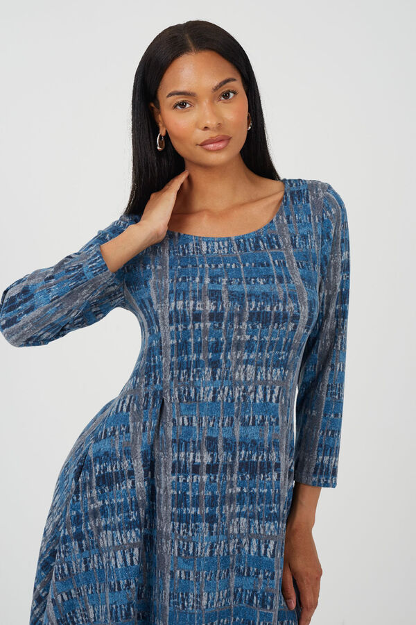 Brave Soul Vestido curto estampado azul