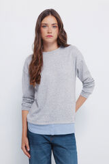 Springfield Camiseta combinada gris