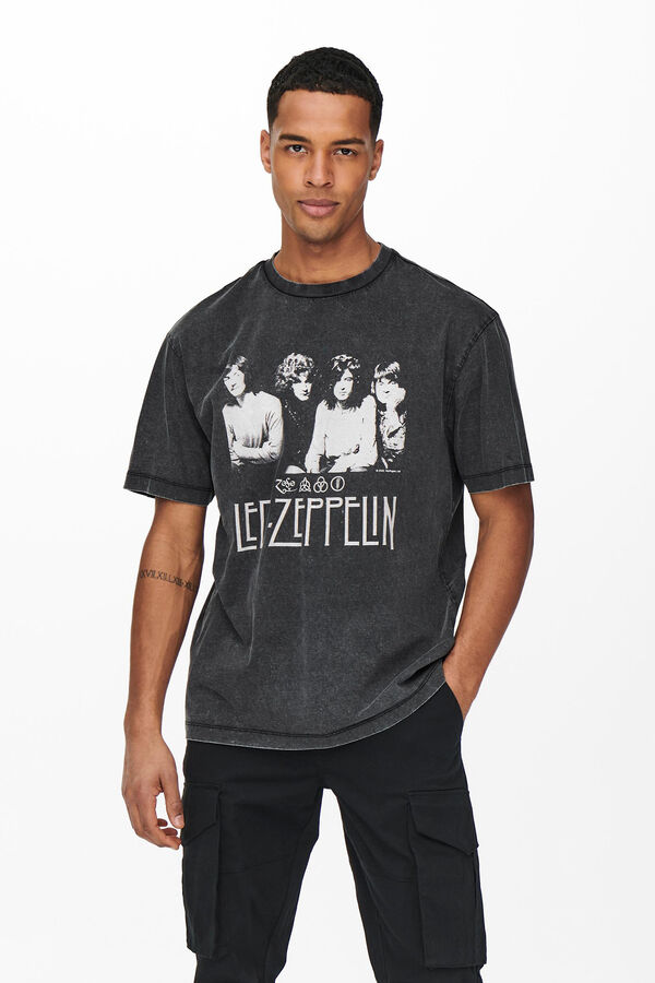 Springfield Camiseta manga corta "Led Zeppelin" negro
