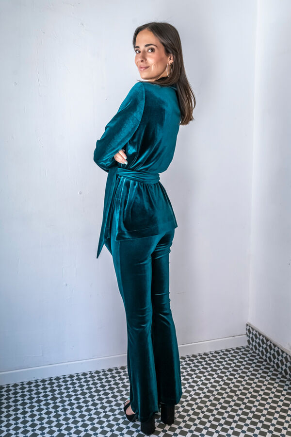 Cul Sac Blazer fluida turquesa