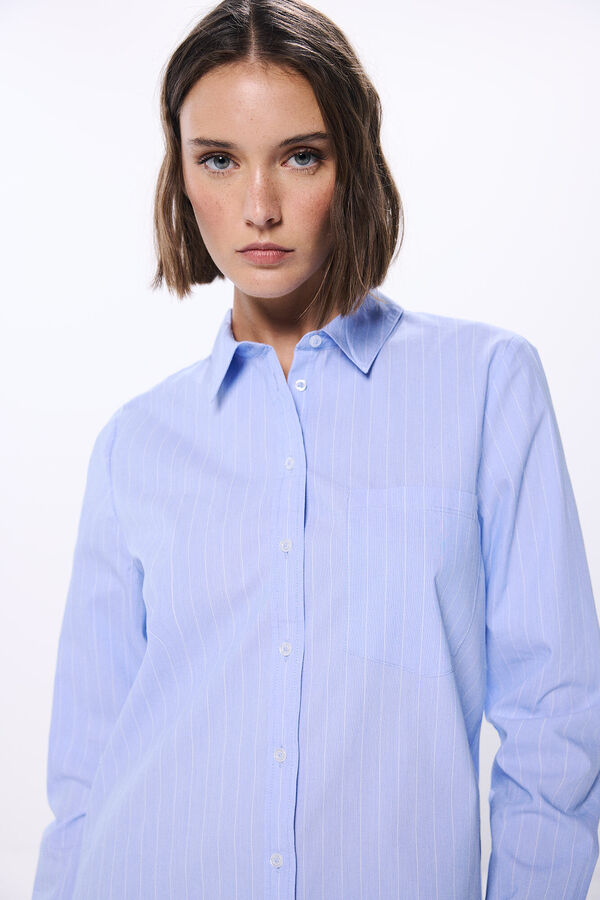 Springfield Camisa riscas  azul