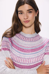 Springfield Jersey cenefas jacquard violeta gris