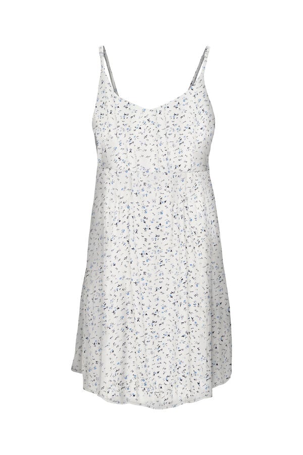 Only Vestido curto estampado floral branco