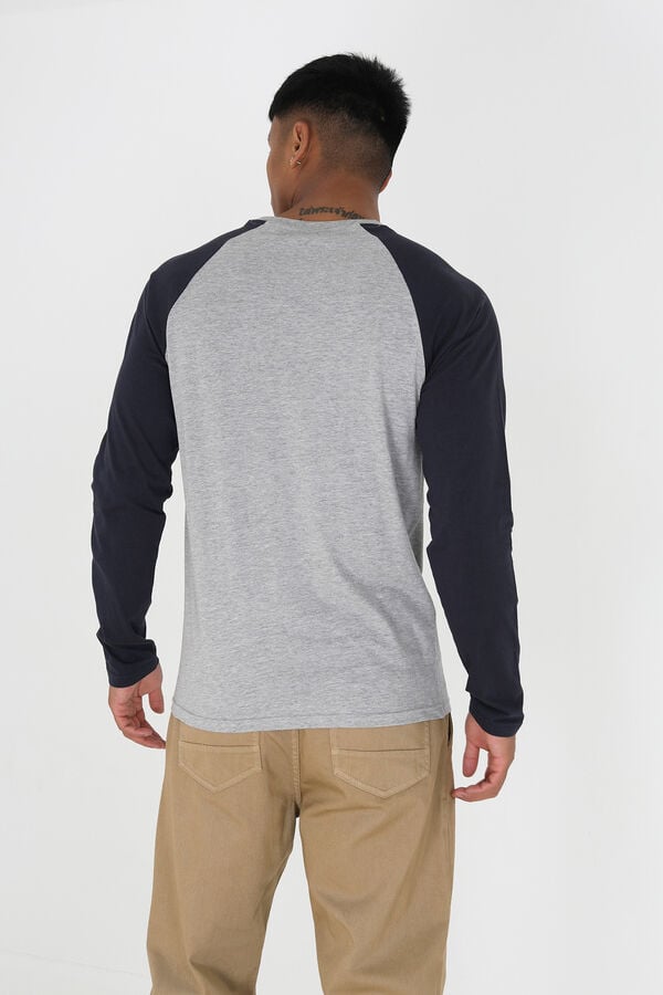 Brave Soul Camisola manga comprida com contraste cinzento