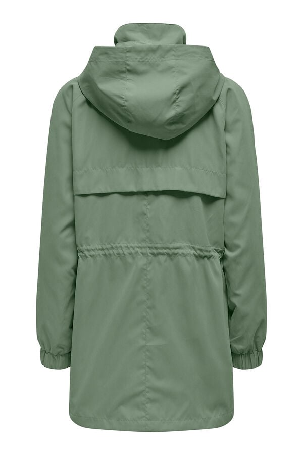 JDY Chaqueta parka de cuello subido verde