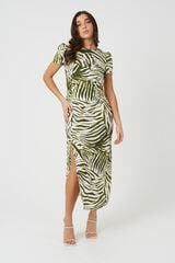 Brave Soul Vestido estampado verde