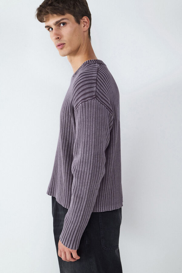 Balmohk Jersey cuello pico canal&eacute; morado/lila