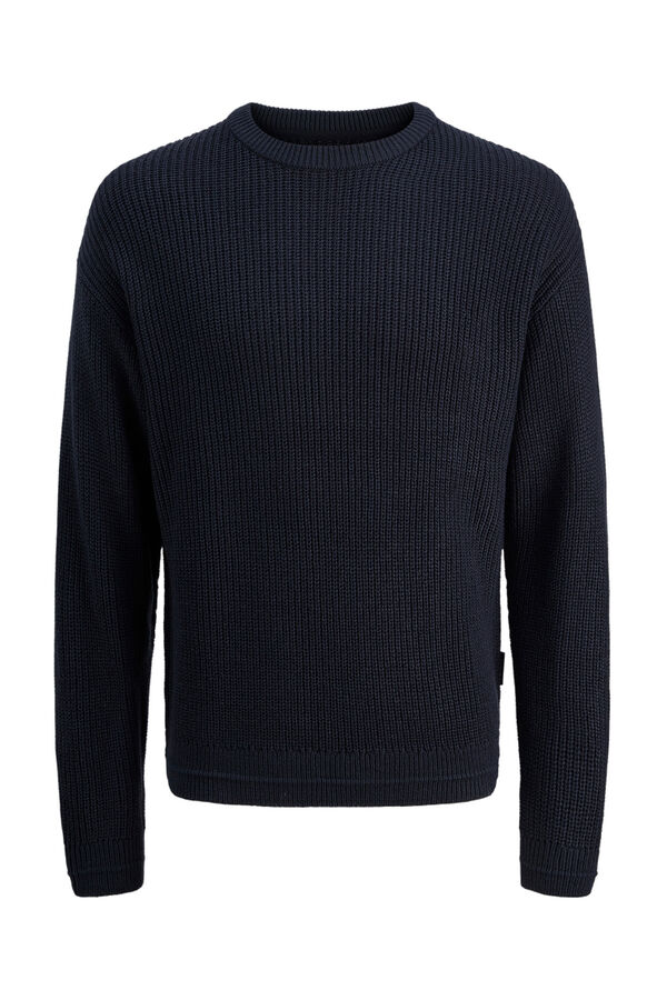 Jack & Jones Camisola b&aacute;sico de gola redonda azul