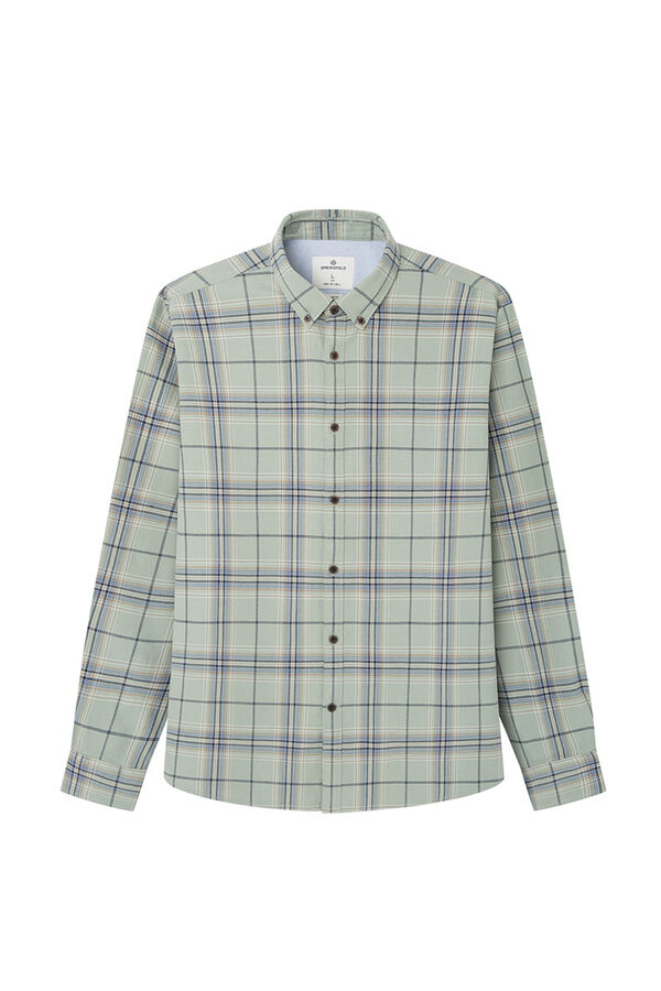 Springfield Camisa cuadros verde