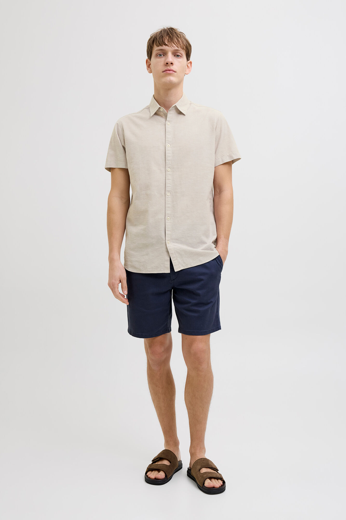 JJ REBEL Camisa comfort fit lino