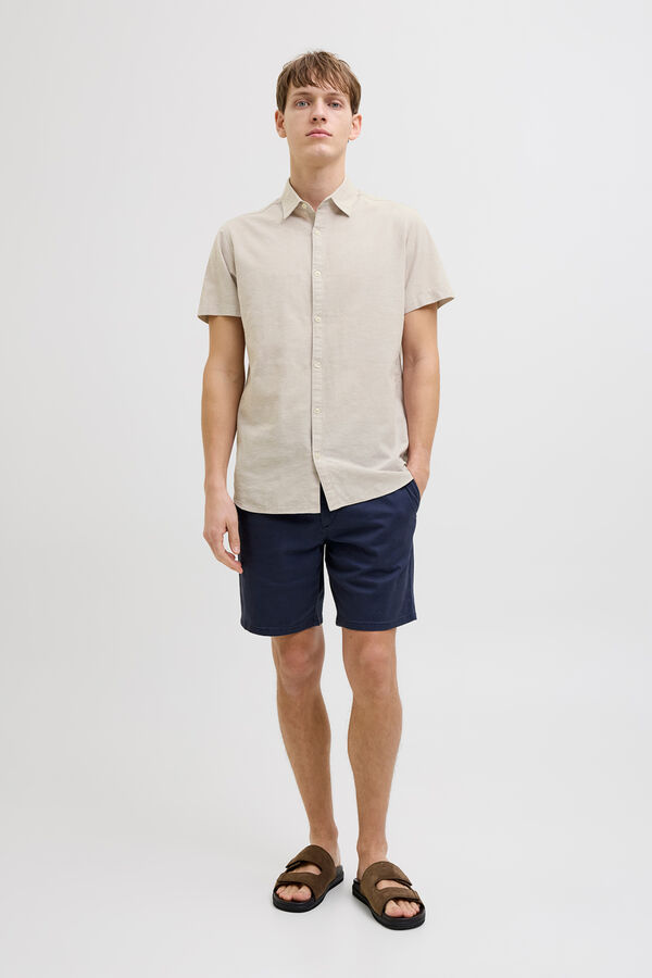 JJ REBEL Camisa comfort fit lino gris