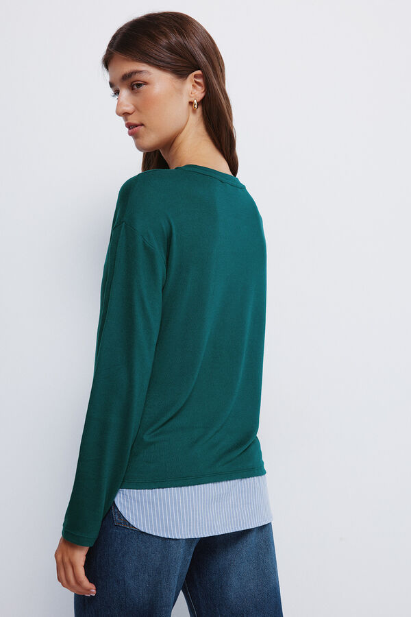 Springfield Camiseta combinada verde