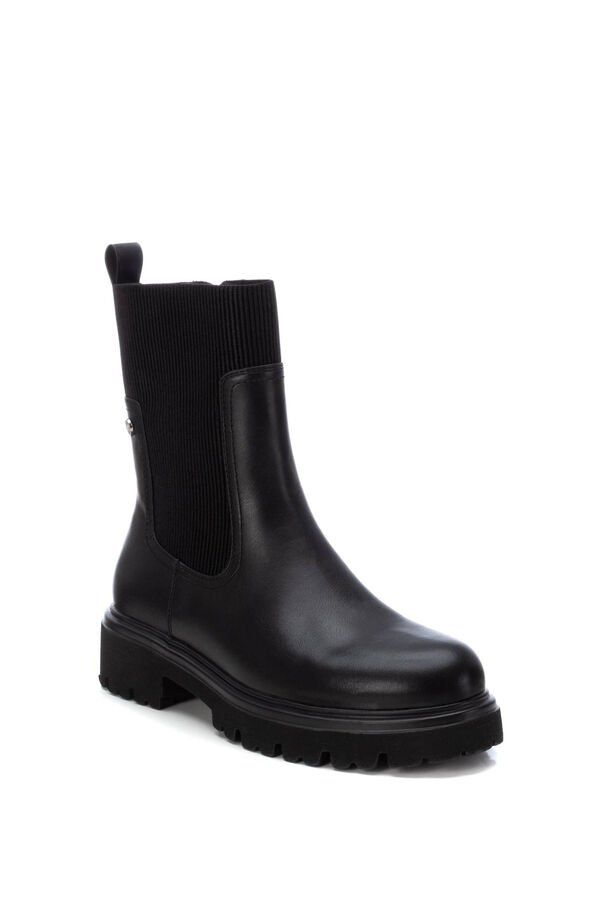 XTI Botin sintetico chelsea con cremallera negro