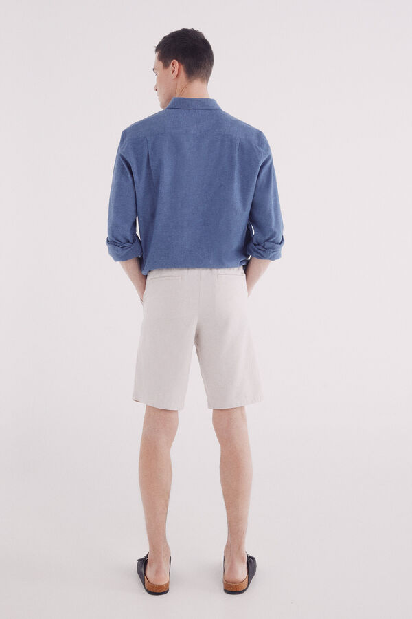 Springfield Bermuda lino slim fit beige