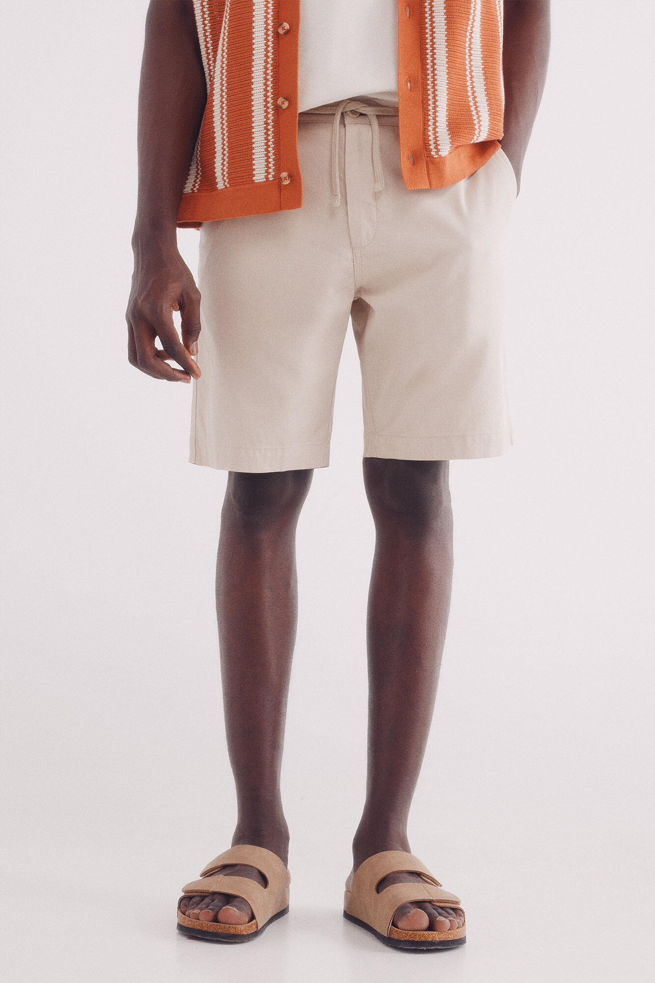 Springfield Bermuda piqu&eacute; rayas comfort slim fit