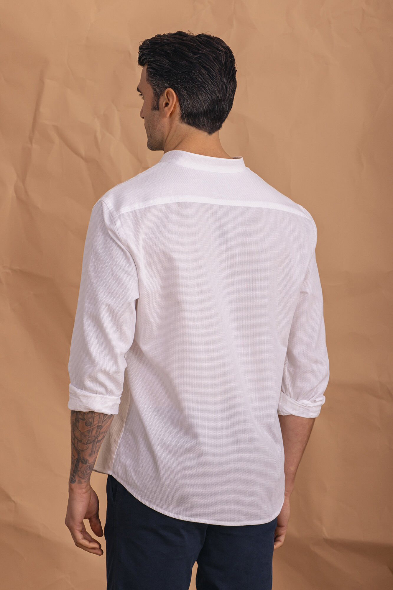 Celopman Camisa Estructura Cuello Mao