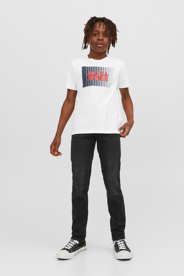 Jack & Jones Junior Camiseta estampada regular fit branco