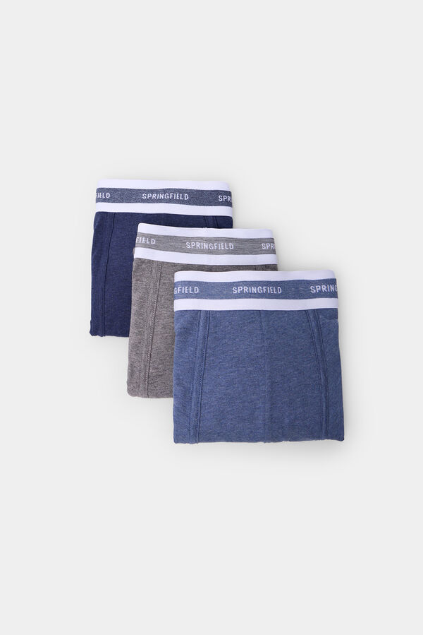 Springfield Pack 3 boxers b&aacute;sicos azul