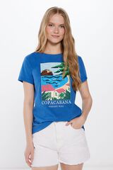 Springfield Camiseta Gr&aacute;fica Paisaje azul