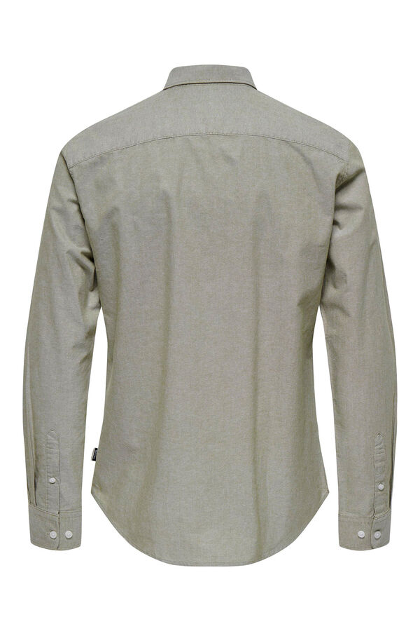 Only & Sons Camisa de manga comprida Oxford verde