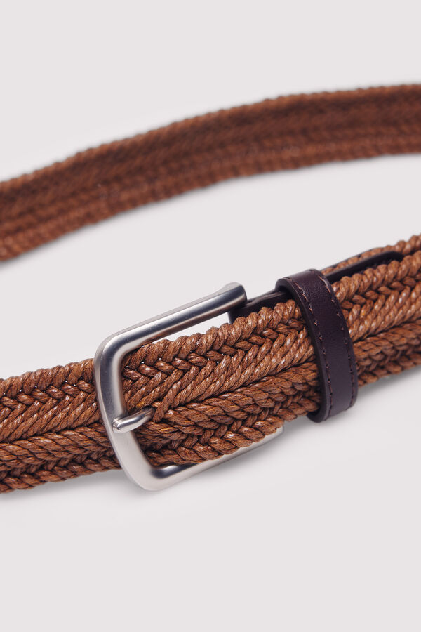 Springfield Cinto efeito pele motivos &eacute;tnicos castanho