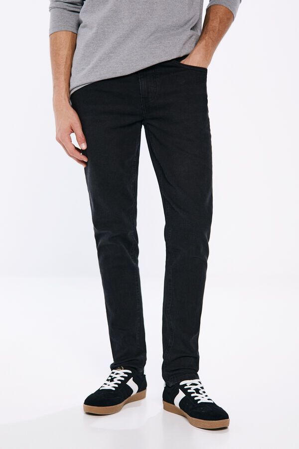 Springfield Jeans skinny fit negro negro